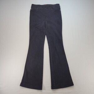 Spanx Flare Jeans Womens Large Black Pull On Stretch High Rise Denim 20326R